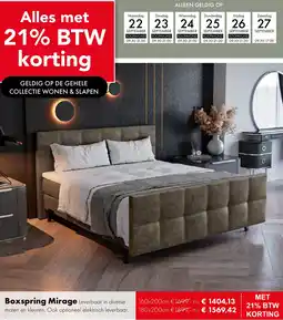 Woonsquare Boxspring Mirage aanbieding