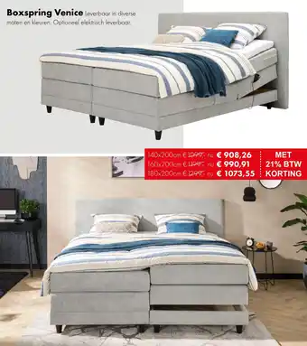 Woonsquare Boxspring Venice aanbieding