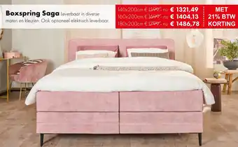 Woonsquare Boxspring Saga aanbieding