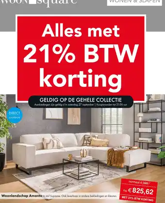 Woonsquare Woonlandschap Amante aanbieding