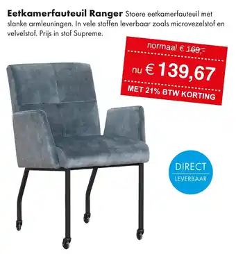 Woonsquare Eetkamerfauteuil Ranger aanbieding