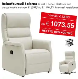 Woonsquare Relaxfauteuil Salerno aanbieding