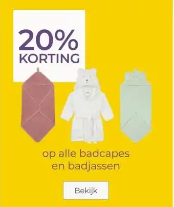 Prenatal op alle badcapes en badjassen aanbieding