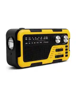 ANWB NovaQ Noodradio Opwindbaar en Batterij Geel aanbieding