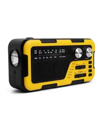 ANWB NovaQ Noodradio Opwindbaar en Batterij Geel aanbieding