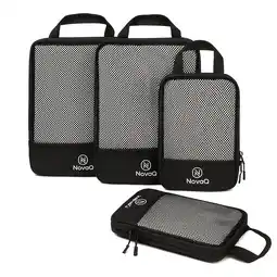 ANWB NovaQ Packing Cubes Set van 4 Zwart aanbieding