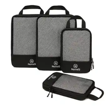 ANWB NovaQ Packing Cubes Set van 4 Zwart aanbieding