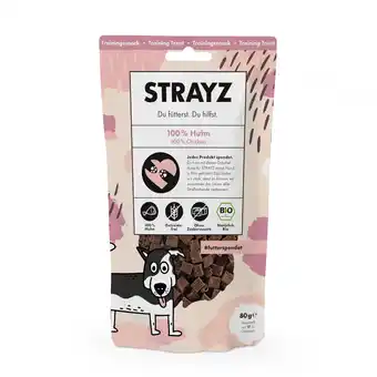 Zooplus 4x80g biologische kip STRAYZ BIO trainingssnack hondensnack aanbieding