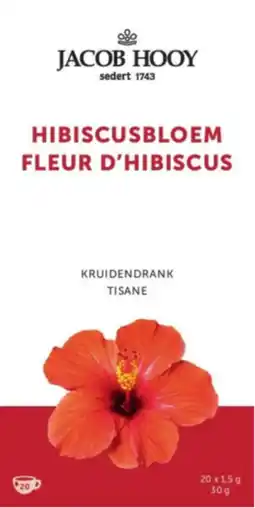 De Online Drogist Jacob Hooy Hibiscusbloem Theezakjes aanbieding