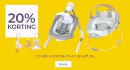 Prenatal op alle wipstoelen en speeltjes aanbieding