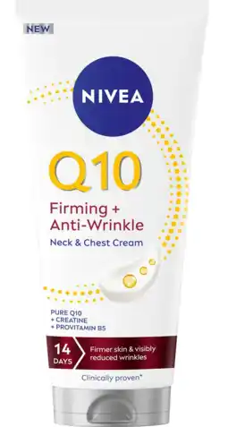 De Online Drogist Nivea Q10 Firming + Anti-Wrinkle Neck & Chest cream aanbieding