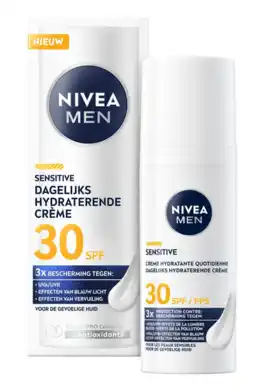 De Online Drogist Nivea Men Sensitive Dagelijks Hydraterende Crème SPF30 aanbieding