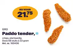 Bidfood GRO Paddo tender aanbieding