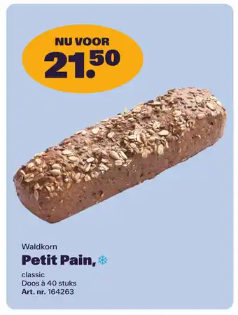 Bidfood Waldkorn Petit Pain aanbieding