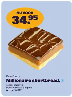 Bidfood Dero Foods Millionaire shortbread aanbieding