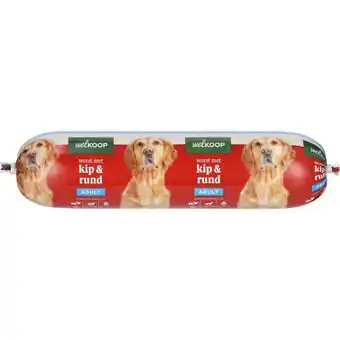 Welkoop Welkoop Worst - Hondenvoer - Kip - Rund - 750gram aanbieding