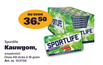 Bidfood Sportlife Kauwgom aanbieding