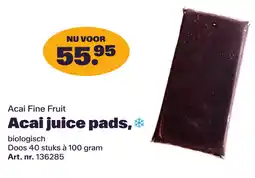 Bidfood Acai Fine Fruit Acai juice pads aanbieding