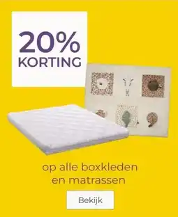Prenatal op alle boxkleden en matrassen aanbieding
