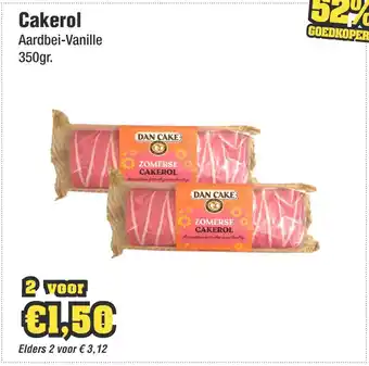 Budget Food Cakerol Aardbei-Vanille aanbieding