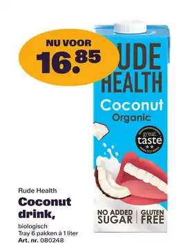 Bidfood Rude Health Coconut drink, aanbieding
