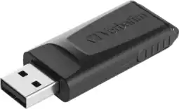 Conrad Verbatim Slider USB-stick 128 GB Zwart 49328 USB-A 2.0 aanbieding