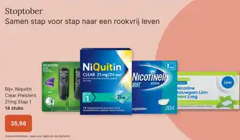 De Online Drogist Niquitin Clear Pleisters aanbieding
