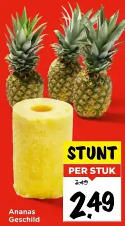 Vomar Voordeelmarkt Ananas Geschild aanbieding