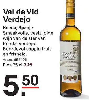 Sligro Val de Vid Verdejo aanbieding