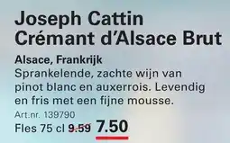 Sligro Joseph Cattin Crémant d'Alsace Brut aanbieding