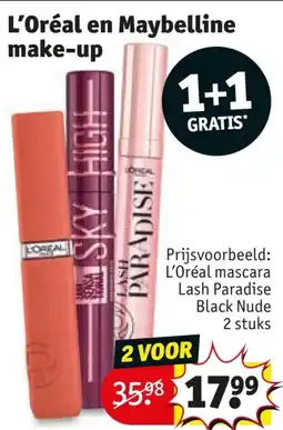 Kruidvat L'oréal en maybelline make-up aanbieding