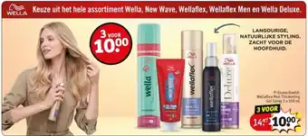 Kruidvat Keuze uit het hele assortiment Wella, New Wave, Wellaflex, Wellaflex Men en Wella Deluxe. aanbieding