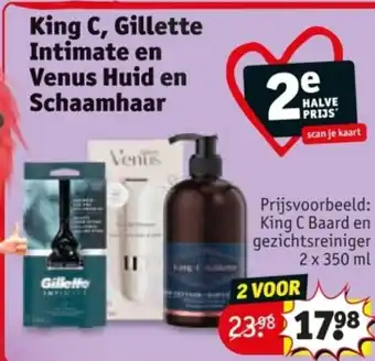 Kruidvat King C, Gillette Intimate en Venus Huid en Schaamhaar aanbieding