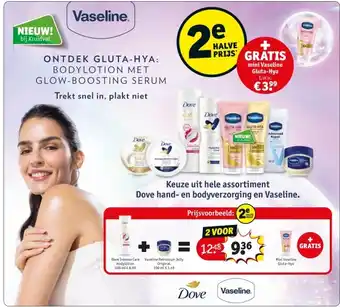 Kruidvat Keuze uit hele assortiment Dove hand- en bodyverzorging en Vaseline. aanbieding