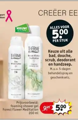Kruidvat Keuze uit alle bad, douche, scrub, deodorant en handzeep. aanbieding
