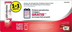Kruidvat Keuze uit parodontax Original, Extra Fresh, Fluoride vrij, Whitening en Ultra Clean. aanbieding