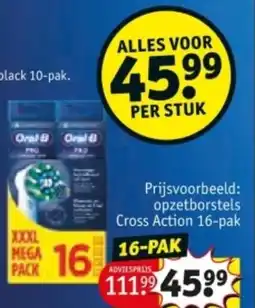 Kruidvat Oral-B opzetborstels grootverpakking aanbieding
