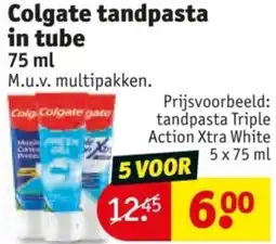 Kruidvat Colgate tandpasta in tube aanbieding