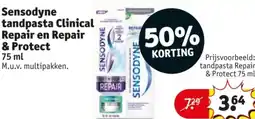 Kruidvat Sensodyne tandpasta Clinical Repair en Repair & Protect aanbieding