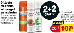 Kruidvat Gillette en Venus scheergel en schuim aanbieding
