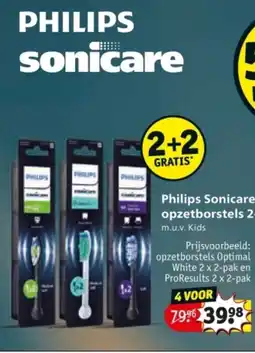 Kruidvat Philips Sonicare opzetborstels 2-pak aanbieding