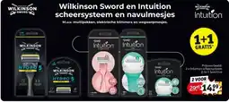 Kruidvat Wilkinson Sword en Intuition scheersysteem en navulmesjes aanbieding