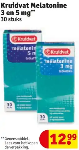 Kruidvat Kruidvat Melatonine 3 en 5 mg aanbieding
