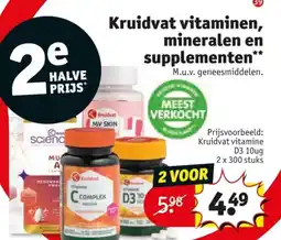Kruidvat Kruidvat vitaminen, mineralen en supplementen aanbieding