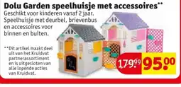 Kruidvat Dolu Garden speelhuisje met accessoires aanbieding