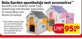 Kruidvat Dolu Garden speelhuisje met accessoires aanbieding