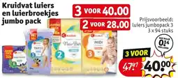 Kruidvat Kruidvat luiers en luierbroekjes jumbo pack aanbieding