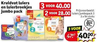 Kruidvat Kruidvat luiers en luierbroekjes jumbo pack aanbieding