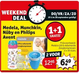 Kruidvat Medela, Munchkin, Nûby en Philips Avent aanbieding
