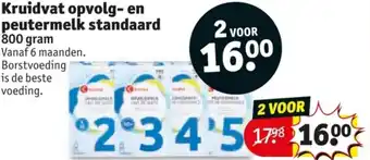 Kruidvat Kruidvat opvolg en peutermelk standaard aanbieding